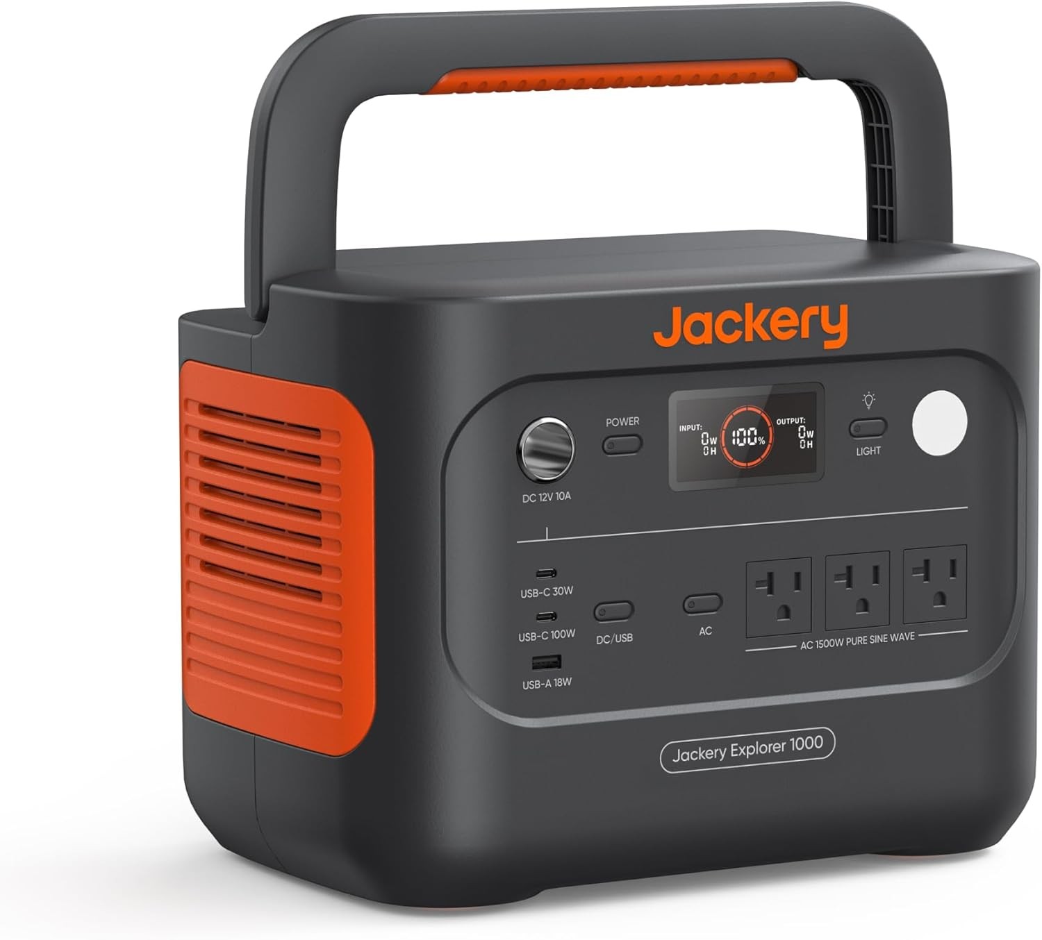 1000 v2 Portable Power Station,1070Wh LiFePO4 Battery,1500W AC/100W USB-C Output