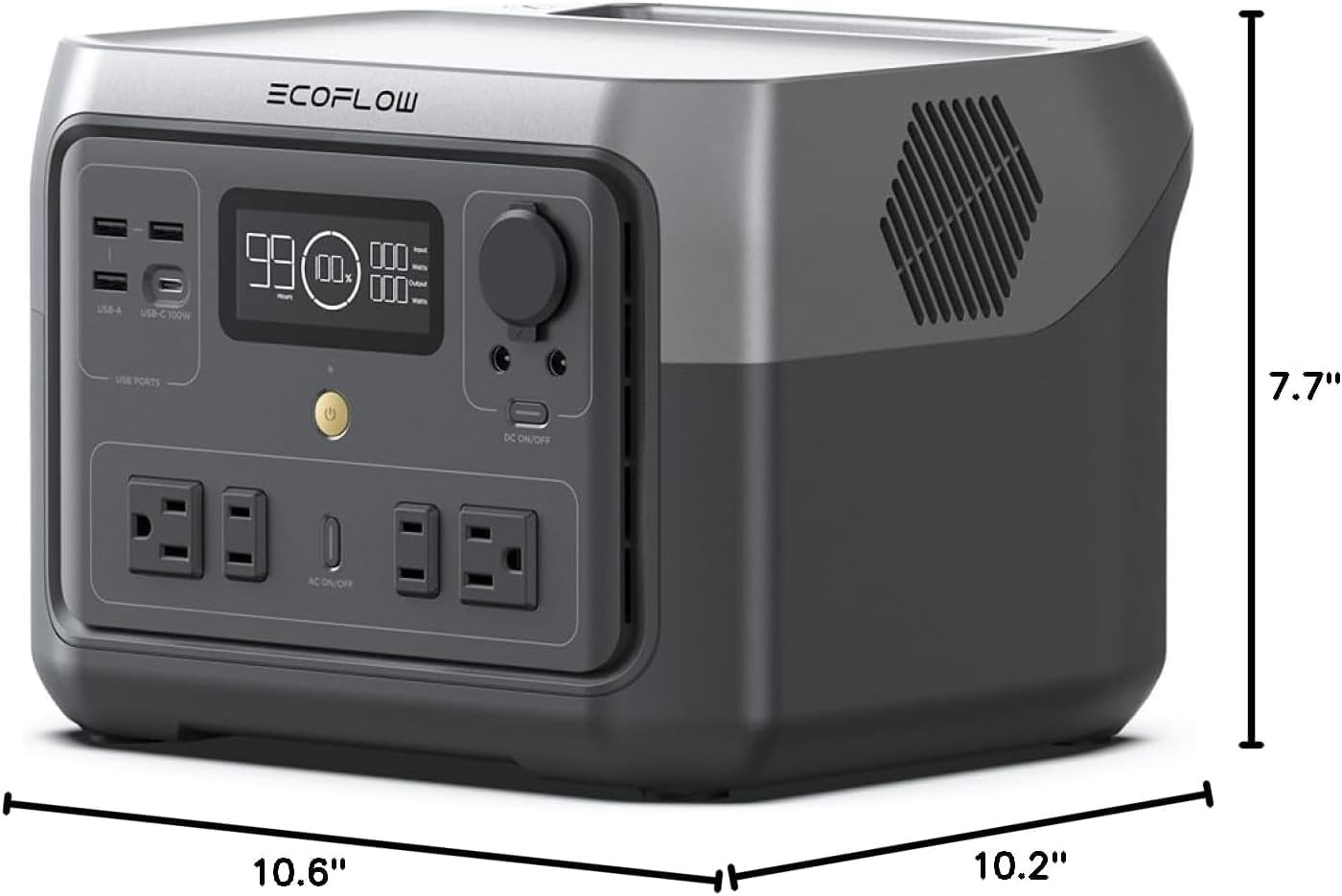 Portable Power Station River 2 500 499Wh LiFePO4 Battery/ 1 Hour Fast Charging