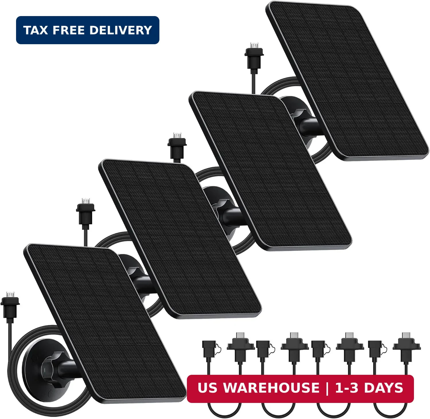 Rhorawill 4 Pack Solar Panel for Blink Outdoor 2K+/4(4th Gen)/Outdoor(3rd Gen) X