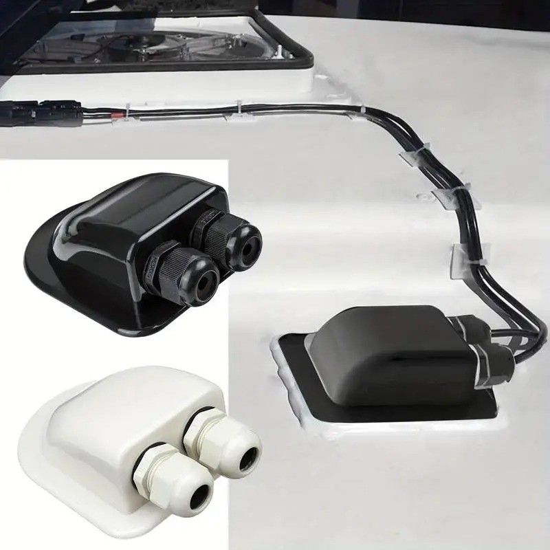 Roof Solar Panel Double/Single Cable Entry Gland Junction Box Motorhome Camper
