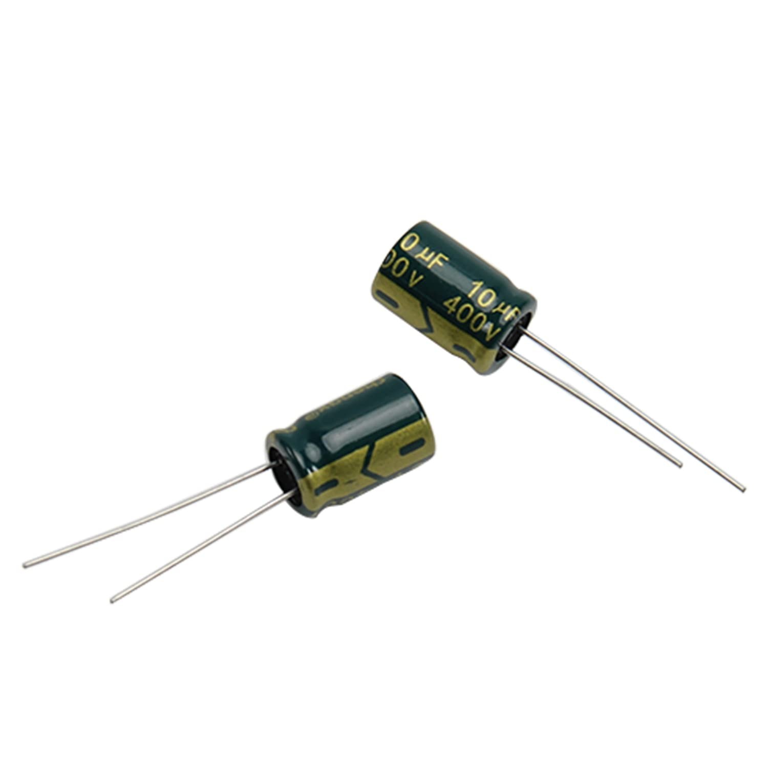 Fielect 50Pcs Aluminum Radial Electrolytic Capacitor 10uF 400V Low ESR Green …