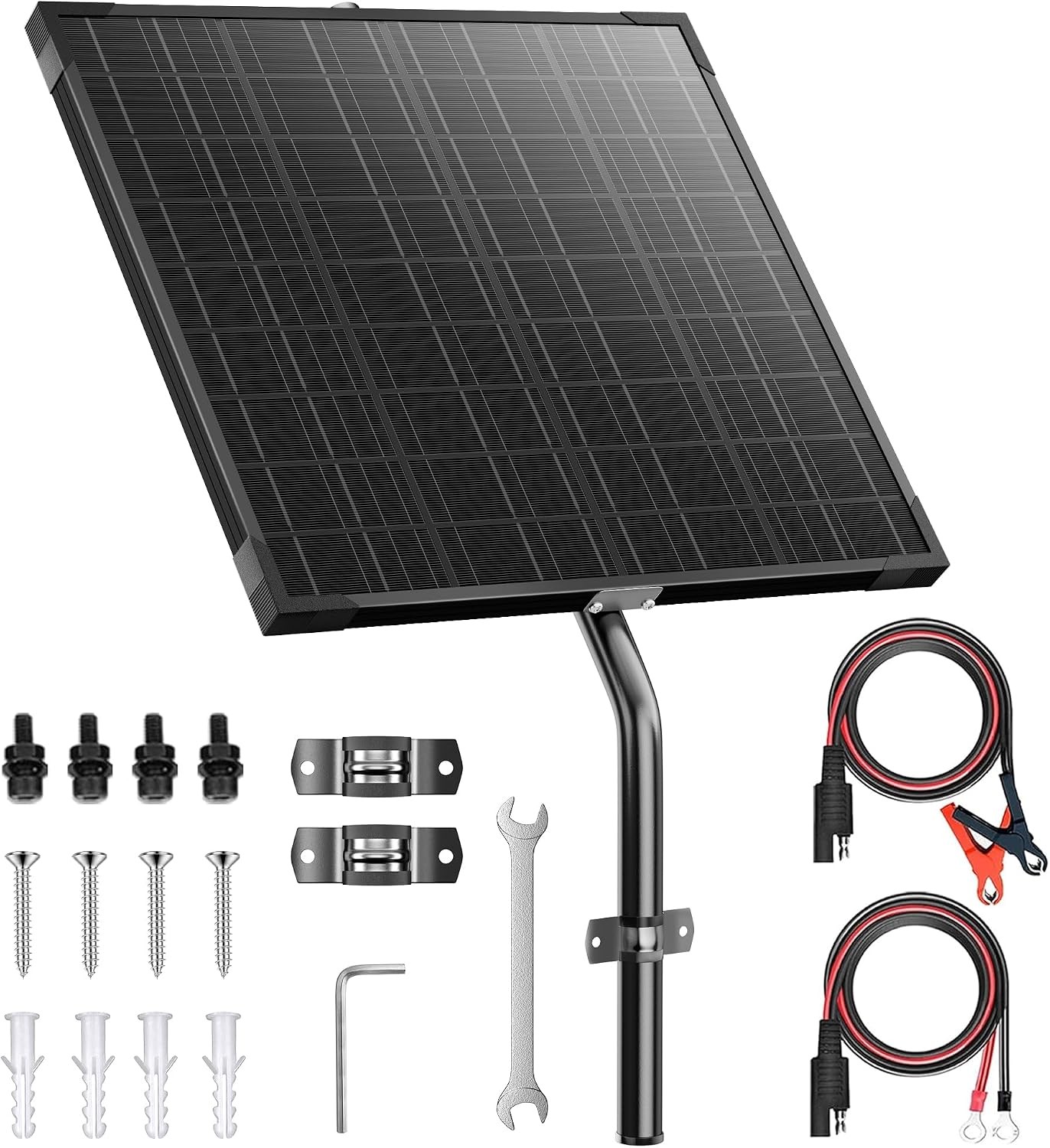 12V Gate Opener Solar Panel：20W Solar Panels Kit Electric Fence W/ Smart MPPT