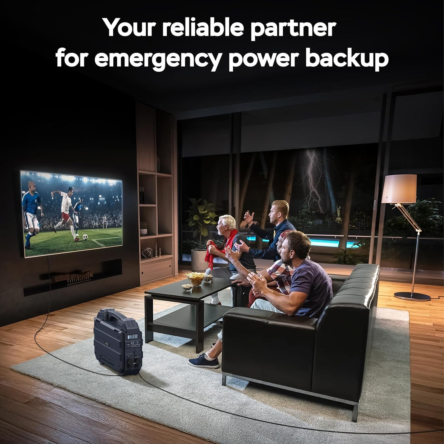 Portable Power Station 1600W (Peak 3200W), Built-In Solar Panel, 1024Wh Lifepo4