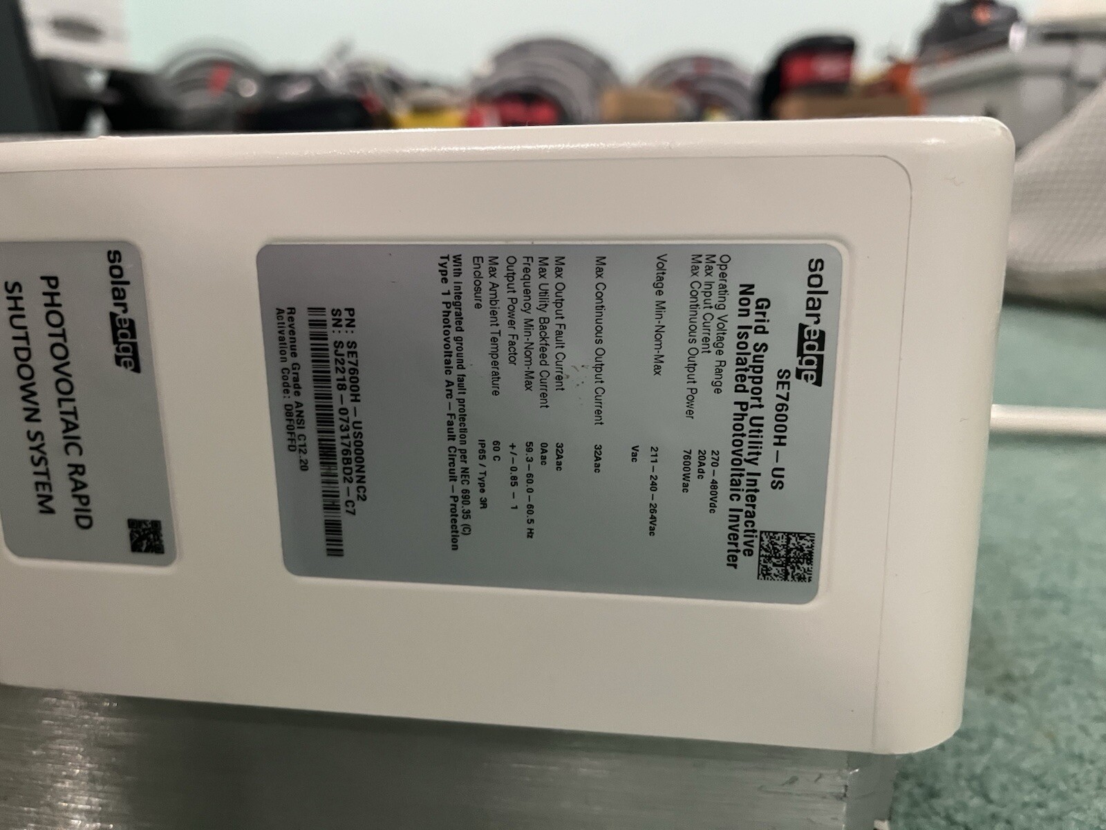 Solar Edge SE7600H Inverter-Used For Parts