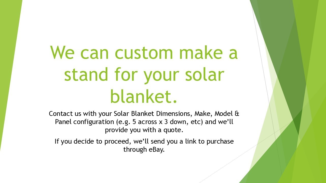 Solar Blanket Stand – Suitable for Kings 12 Panel 360w Solar Blanket or similar
