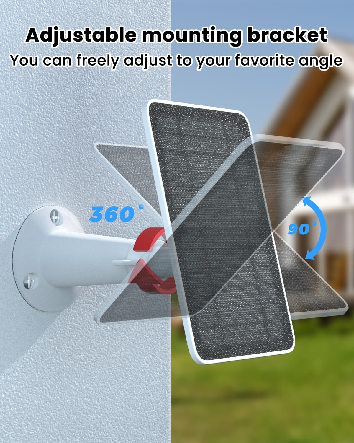 Solar Panel Charger Compatible with Vision Well Battery Powered Wireless Outdoor