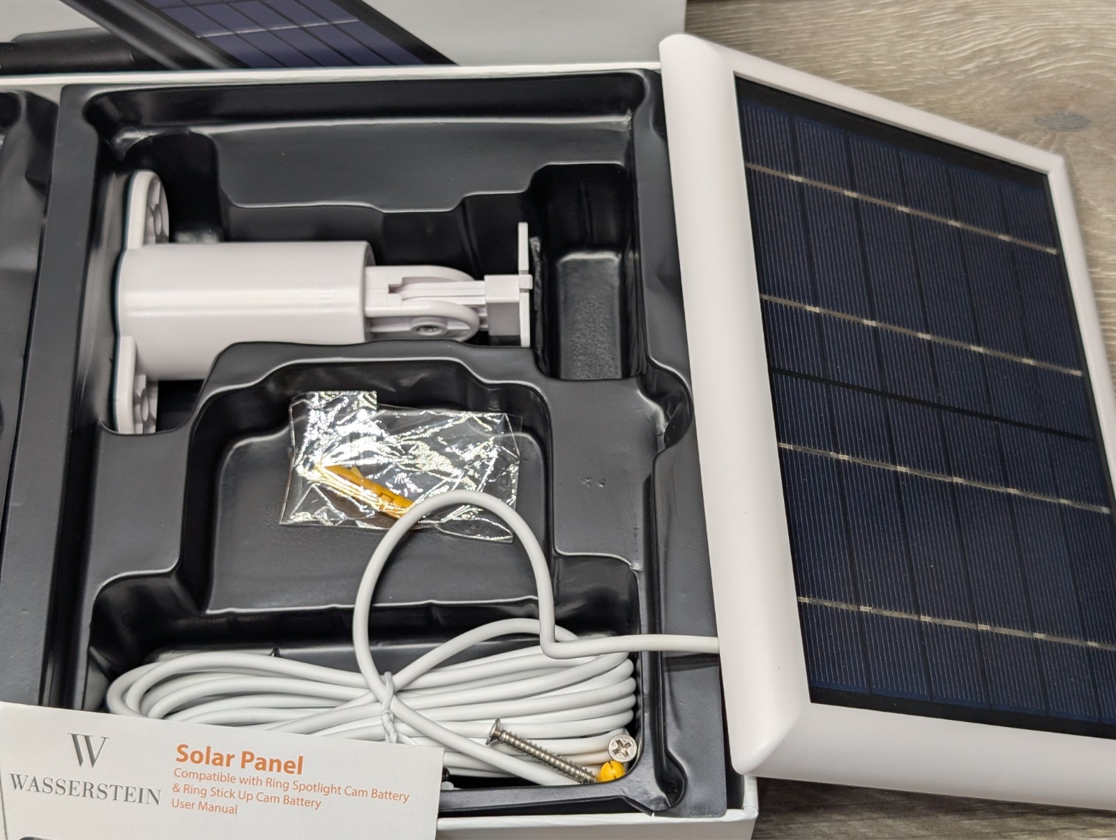 Wasserstein Solar Panel 2-Pack Ring Spotlight/Stick Up Cam Battery White