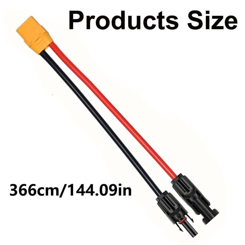 Solar Charging Cable with XT90 Input Port for Portable Generators Solar Panel