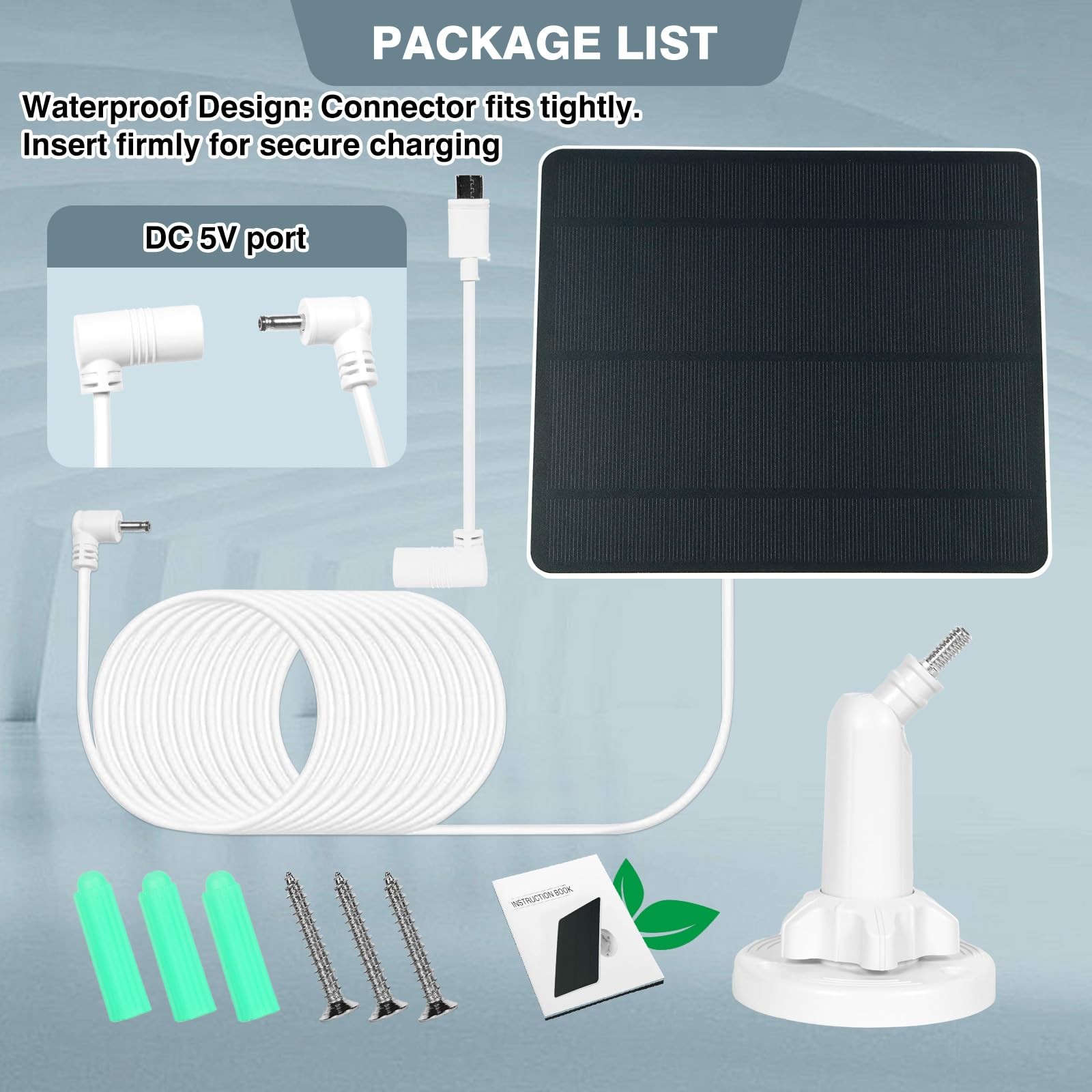Solar Panel for Ring Camera Compatible with Ring Spotlight Cam Battery/Plus/P…