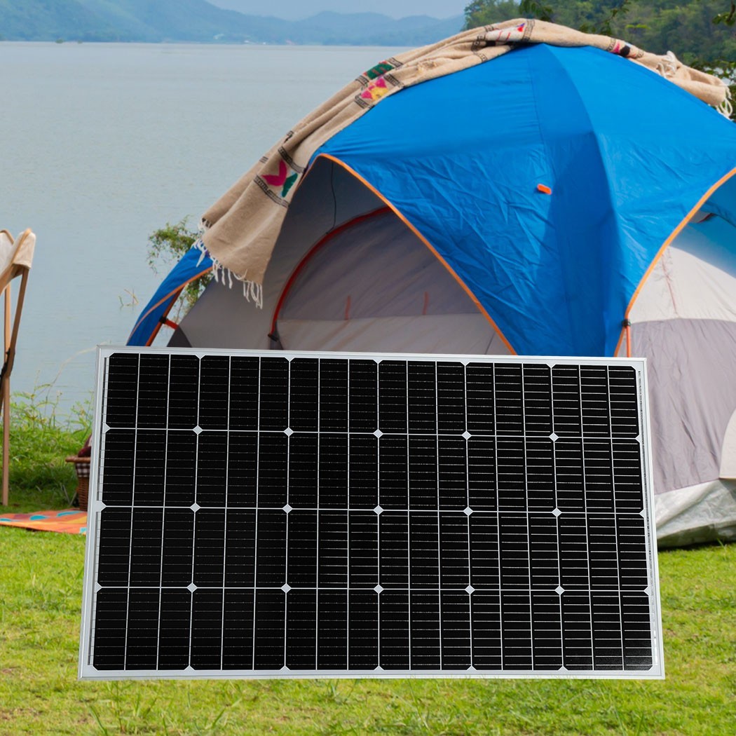 300W 12V Solar Panel Kit 42.5″/108cm Mono Caravan Camping USB IP65