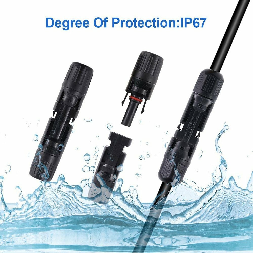 2x Y Branch Solar Panel Cable for FFM MMF PV Wire Connector T Splitter Tools 30A