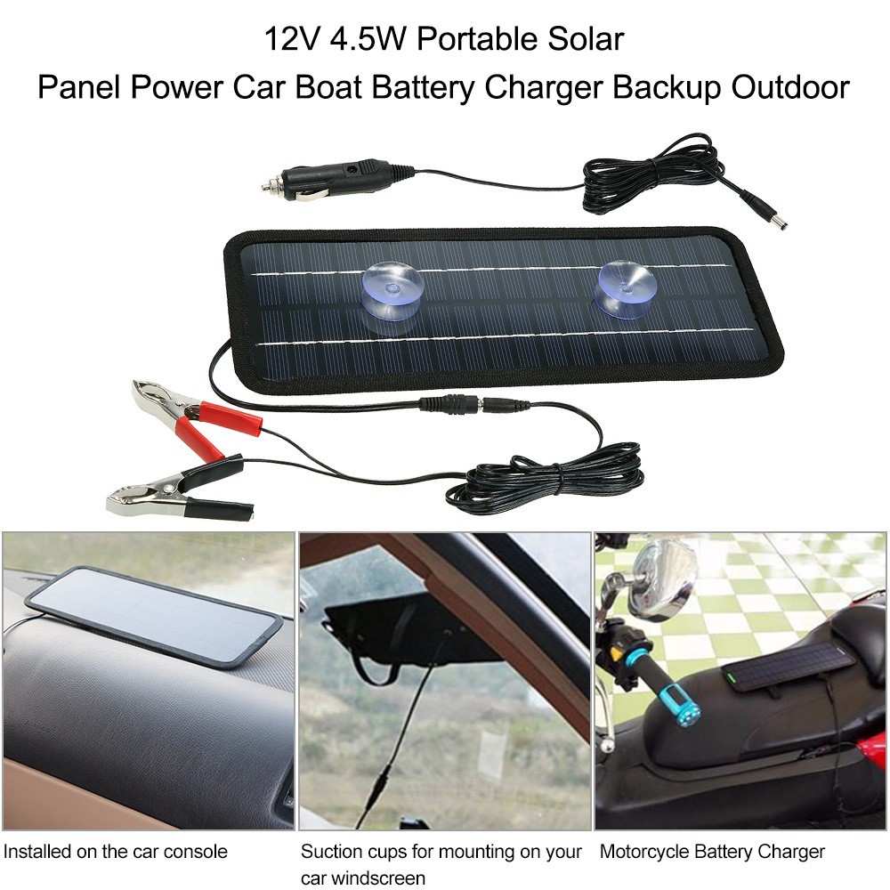 12V Car Lead Acid Battery Solar Charger Panel Trickle Maintainer Solar Charger