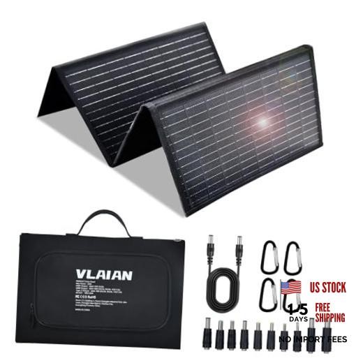 60W Portable Solar Panel,60 Watt Foldable Solar Panels Chargers with QC3.0 USB