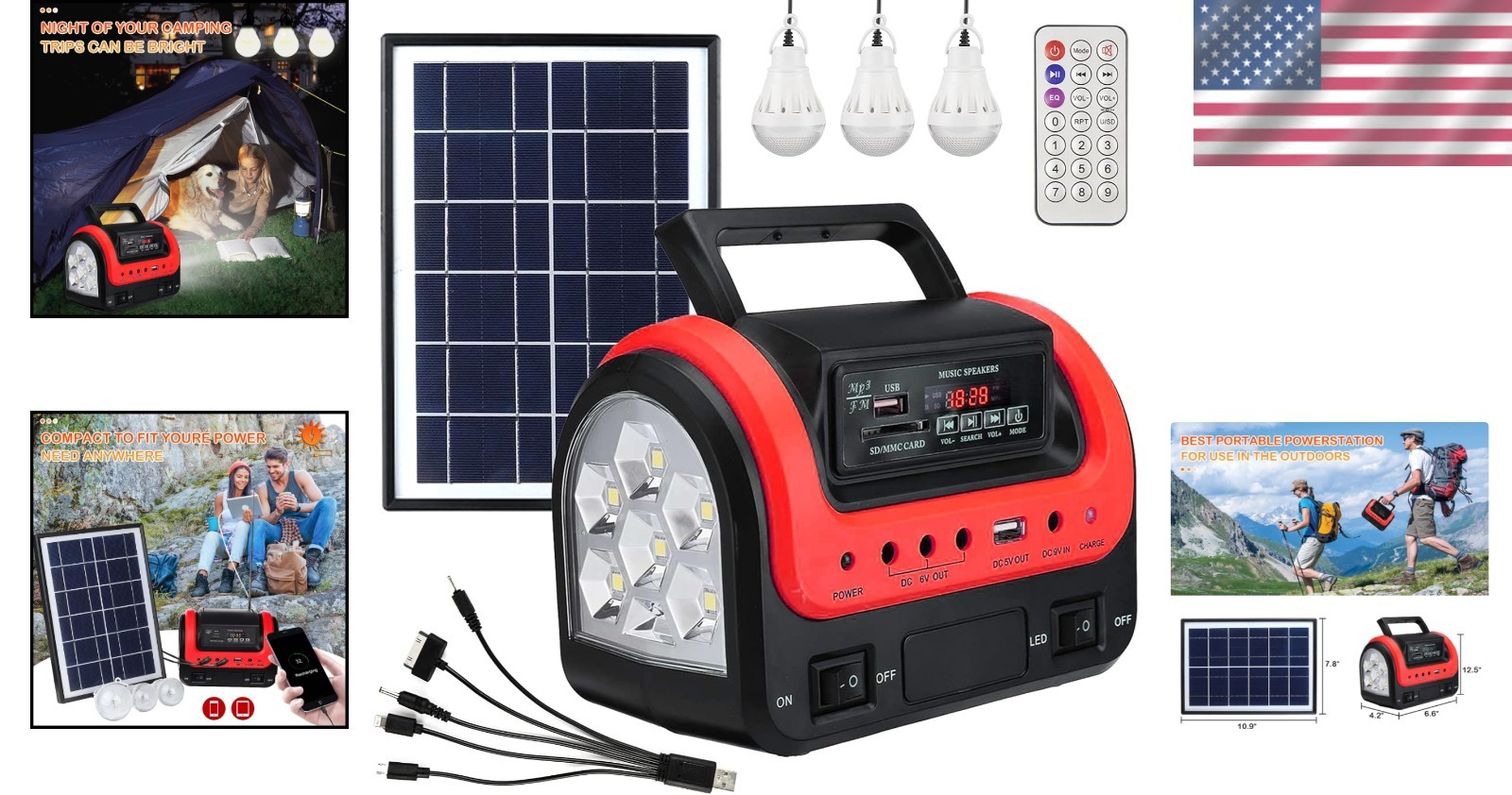 Quiet & Efficient Solar Generator with Versatile Recharge Options – 1000W Start