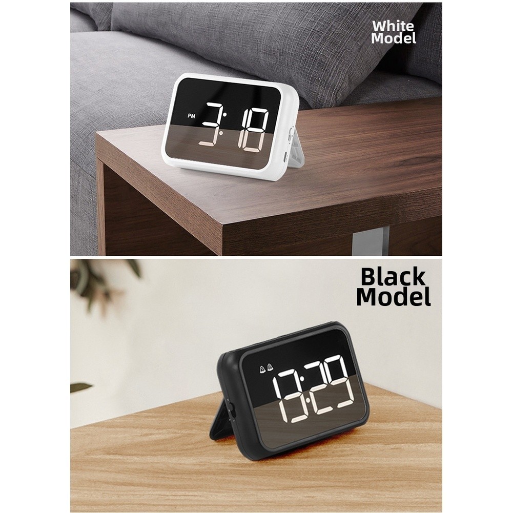 Digital LED Alarm Clock Large Display Brightness Adjustable for Bedside Desk