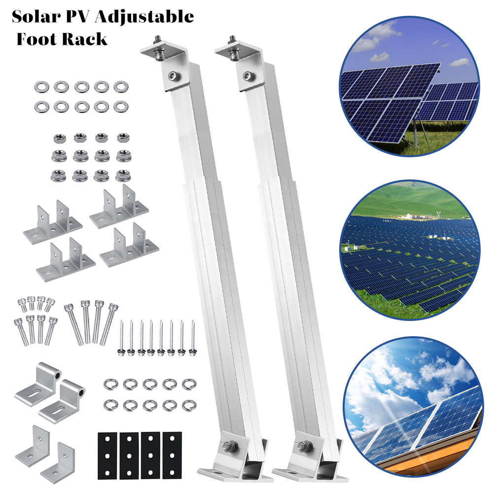 Adjustable Solar Panel Tilt Mount Brackets Kit Fixing Wall Roof RV Flat Surface