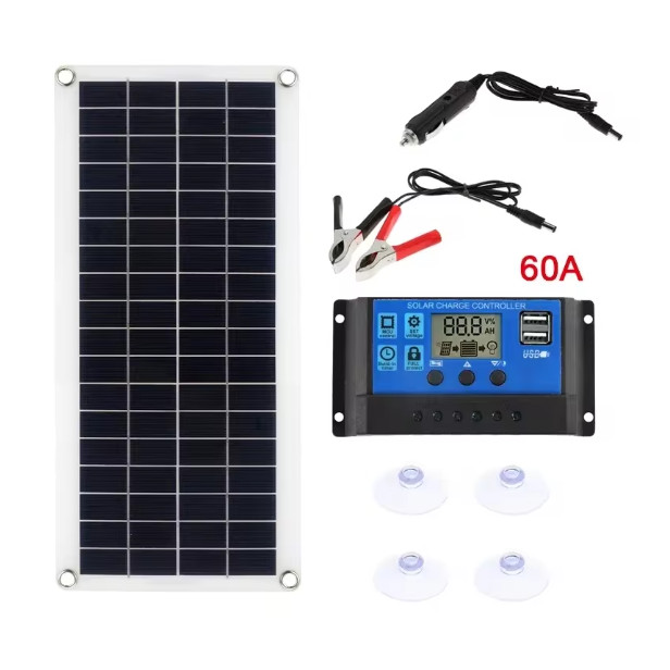 1000W Solar Panel 12V Solar Cell With 60A 100A Controller Solar Charge
