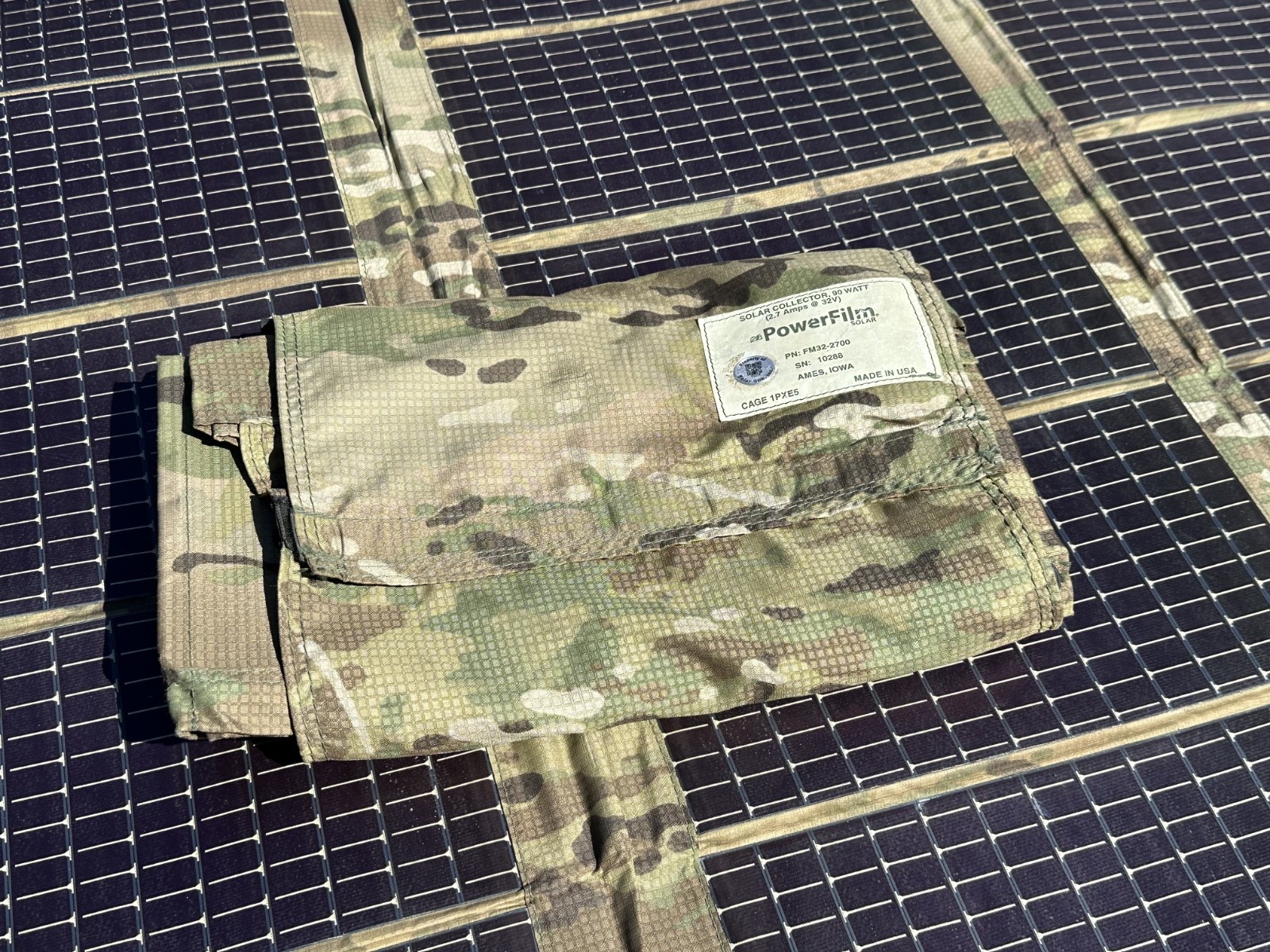 US Army WASP Flexible Solar Panel – Amorphous Silicon, 90W, ULTRA light-weight