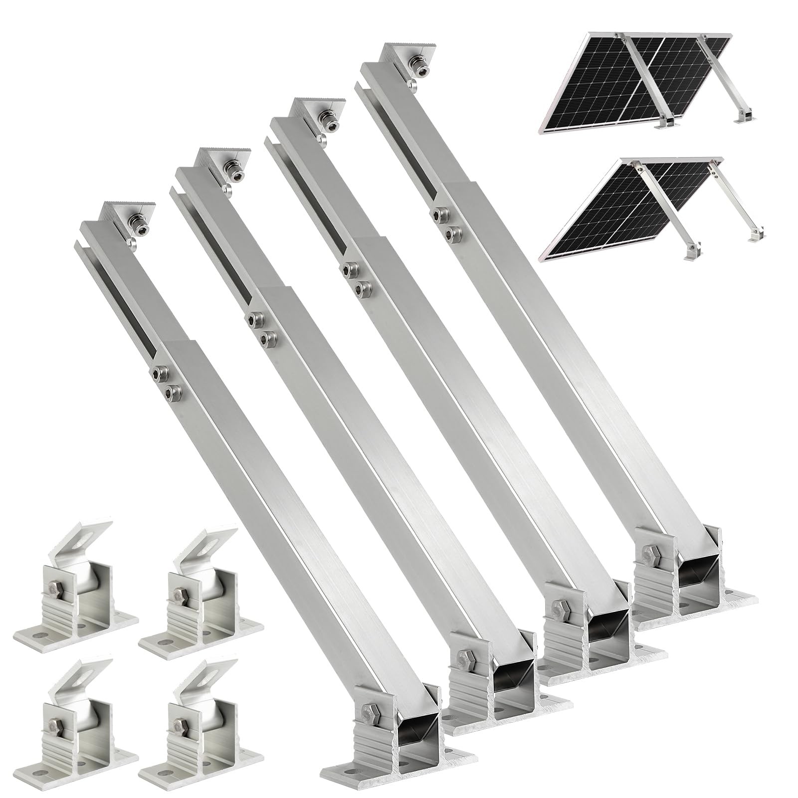 Solar Panel Mounting Brackets, 2 Sets Adjustable Solar Panel Tilt Mount Brack…