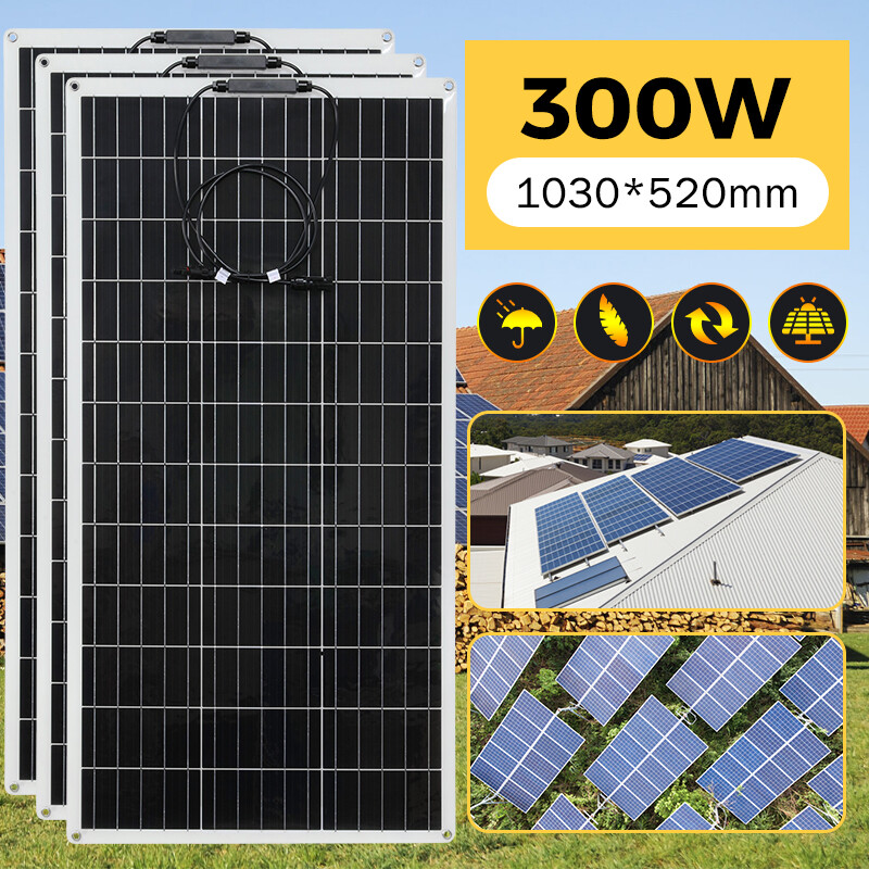 300W Solar Panel Battery Charger Controller House Car Trailer Boat RV Camp 18V