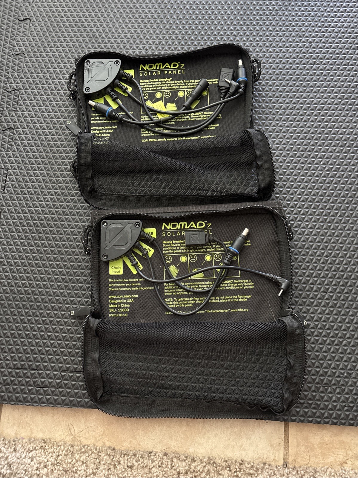Goal Zero Nomad 7 Portable Solar Panel Charger (2) Fully Functioning – Tested
