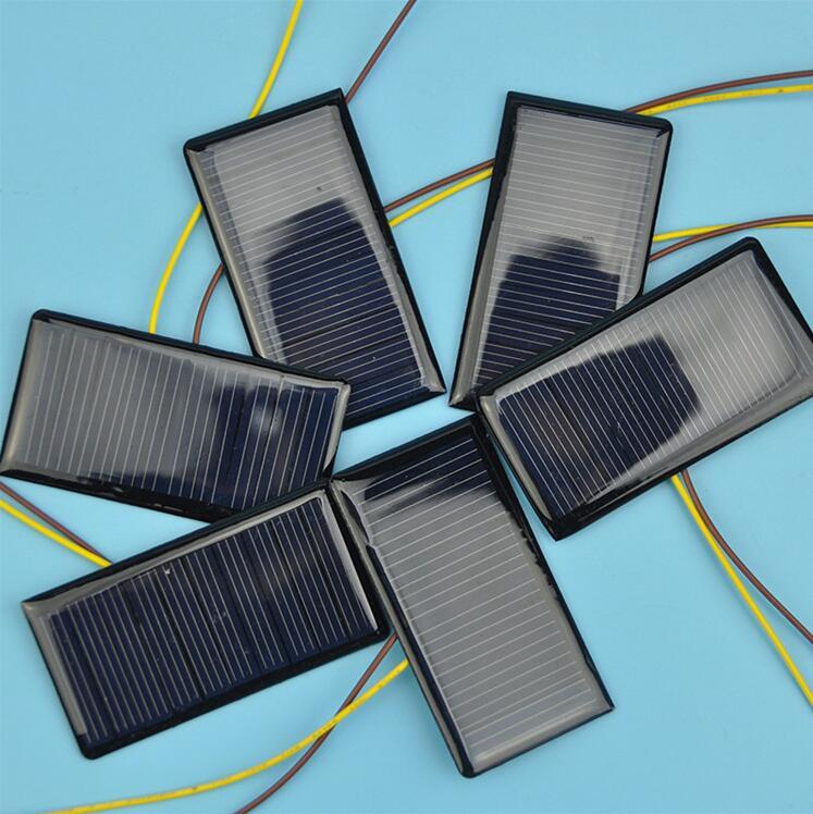 10PCS 5V 60mA 68*36 Micro Mini Solar Cell Panel Battery Charger for DIY Projects