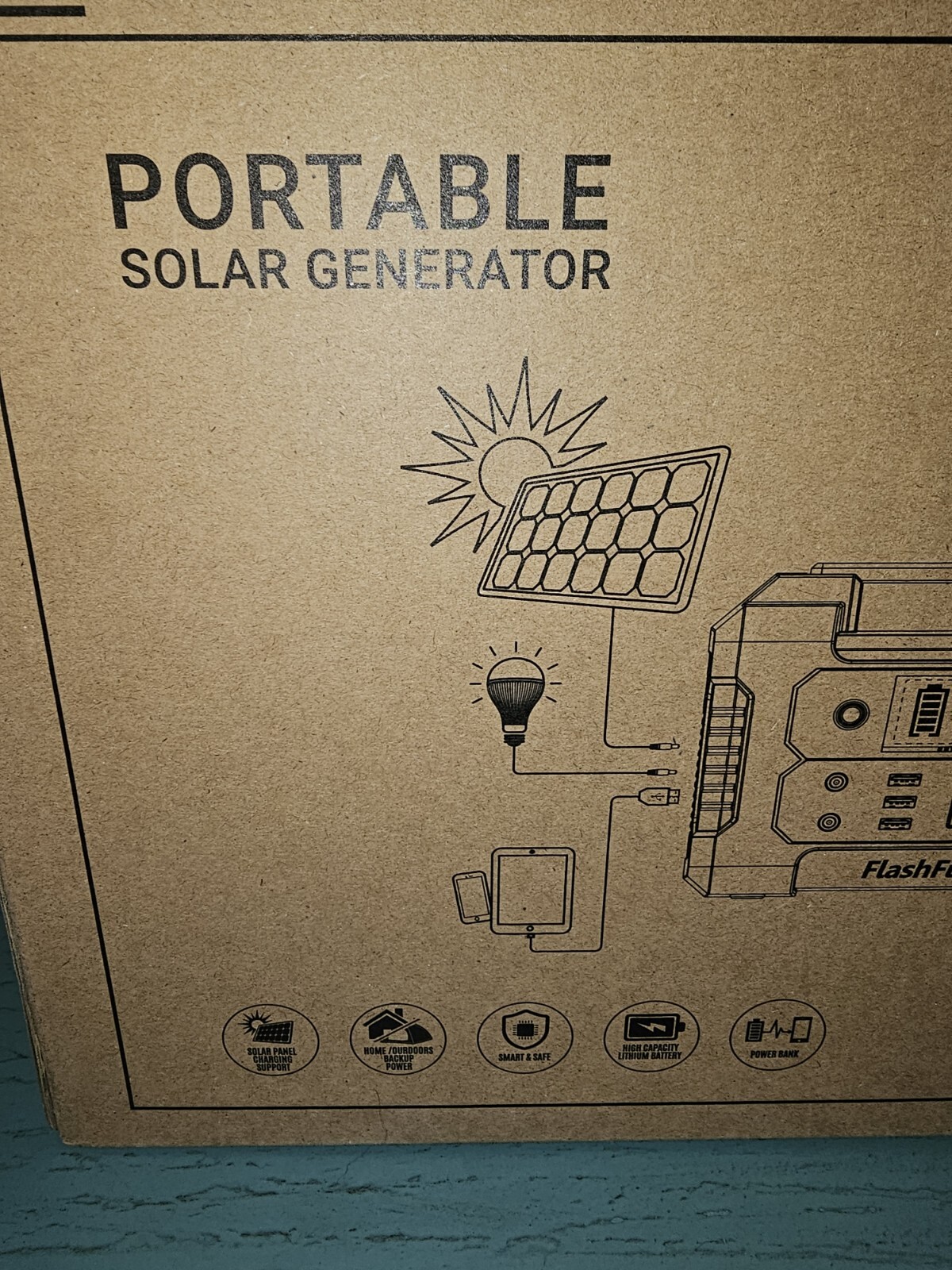 Flashfish E200 Portable Solar Generator-Brand New In Box