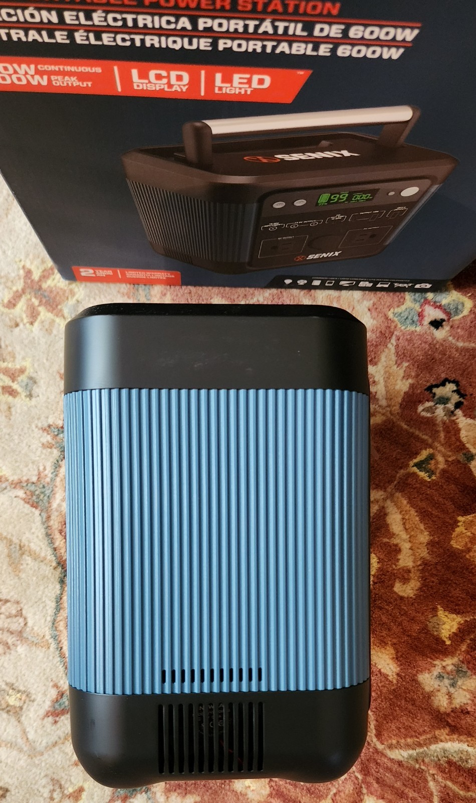 SENIX PS600 600W 1200W Peak Portable Power Station Pure Sine Wave USB-C