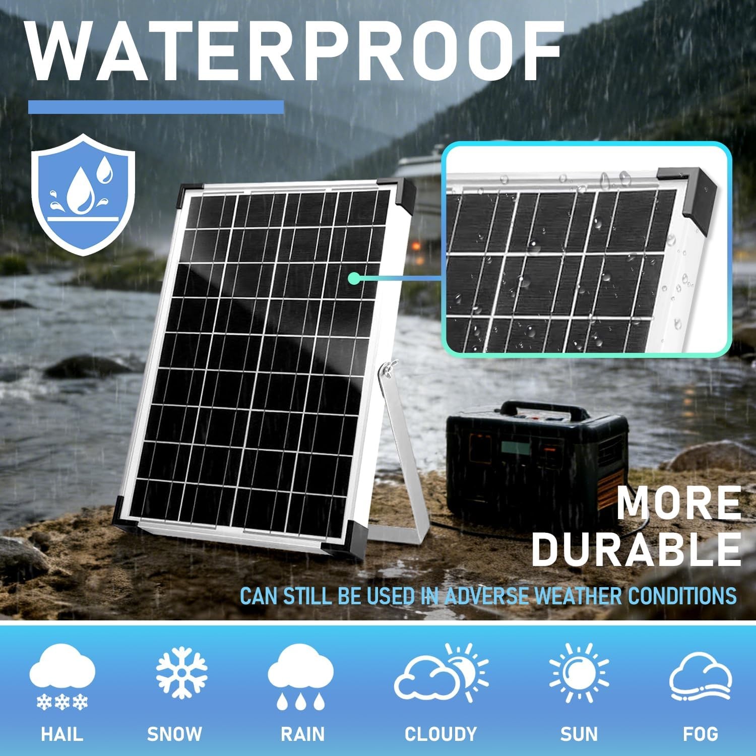 20 Watts Solar Panel Kit 100A 18V Battery Charger w/ Controller Caravan Boat RV