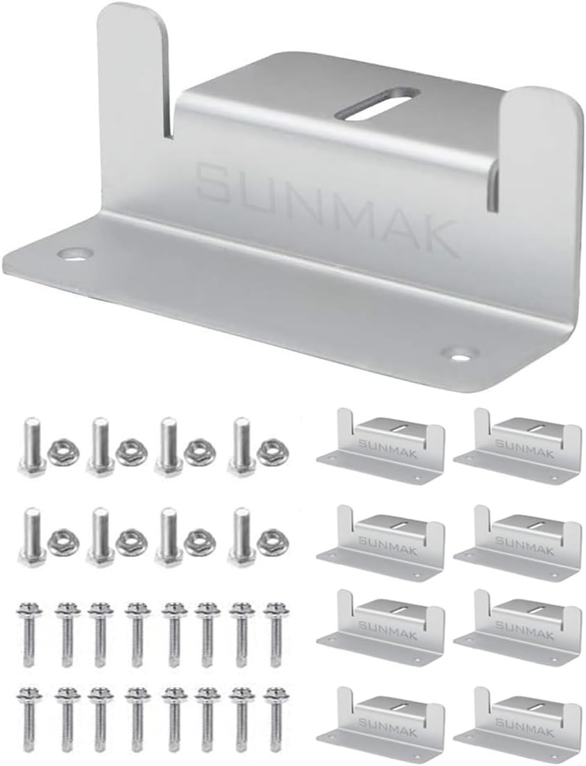 8 Units per Set Solar Panel Mounting Z Brackets Lightweight Aluminum Corrosion-F