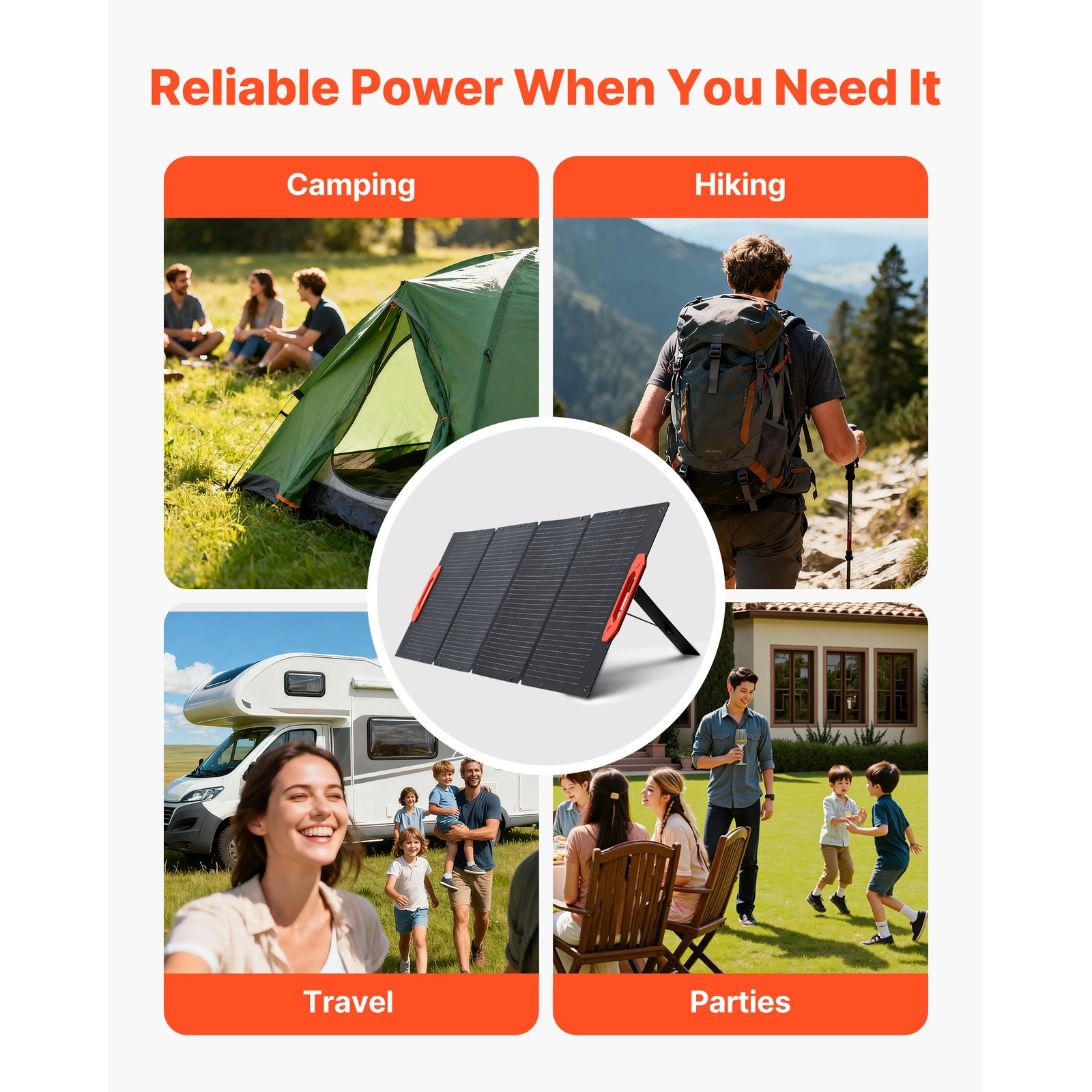 Uimoso 150W Portable Foldable Solar Panel with Monocrystalline ETFE Design