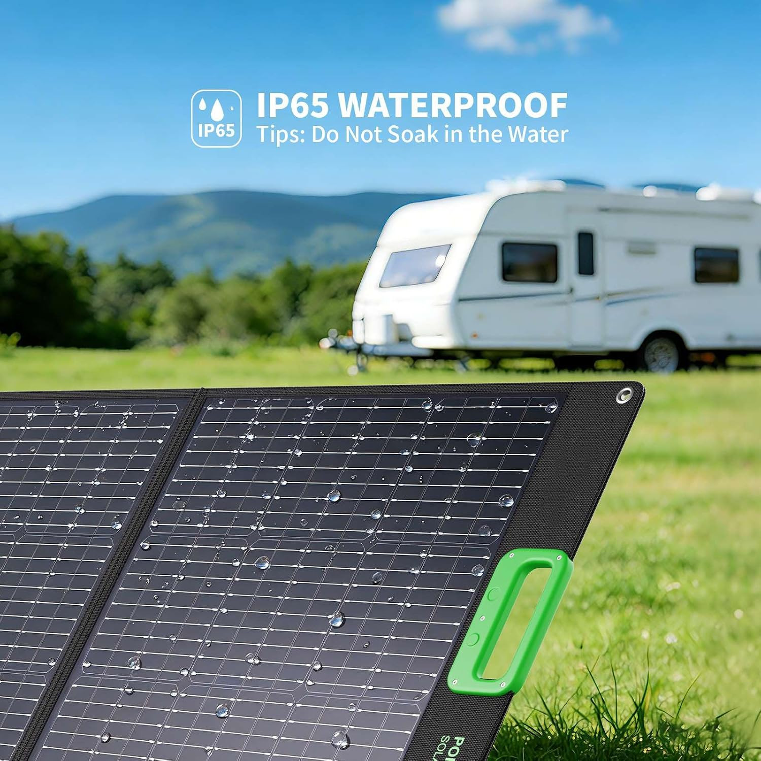 100W Portable Solar Panel for Power Station Generator, 20V Foldable Solar Cell S