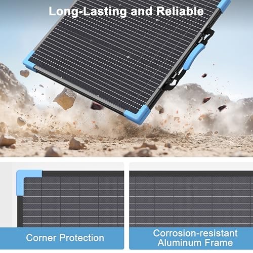 110W Bifacial Portable Solar Panel Suitcase, 23.5% High Efficiency EP-SP-110W