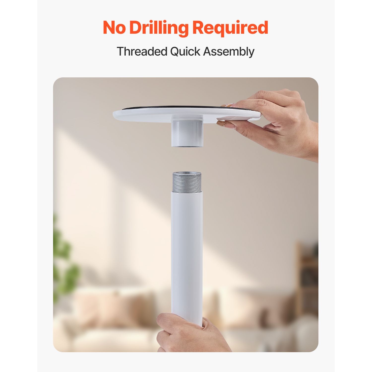 Floor – to – Ceiling Transfer Pole, Tension Mounted Bathroom Grab Bar with Anti