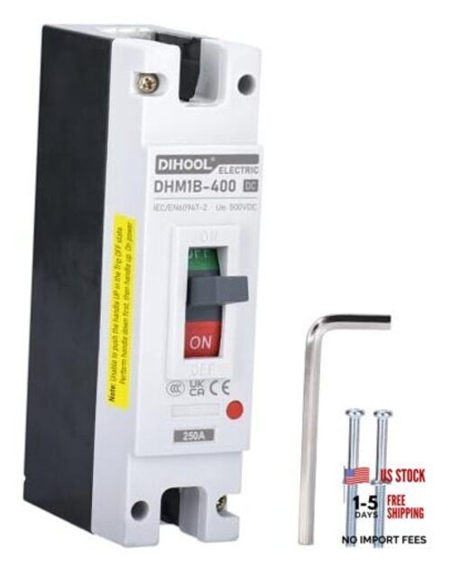 Heavy Duty Battery Disconnect Switch, DC 250 Amp Circuit Breaker for 250a