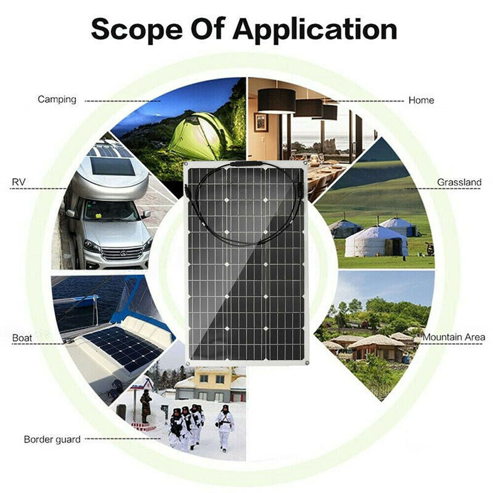 180 Watt Solar Panel 18V 40A Battery Charger for Home RV Marine Battery Charge