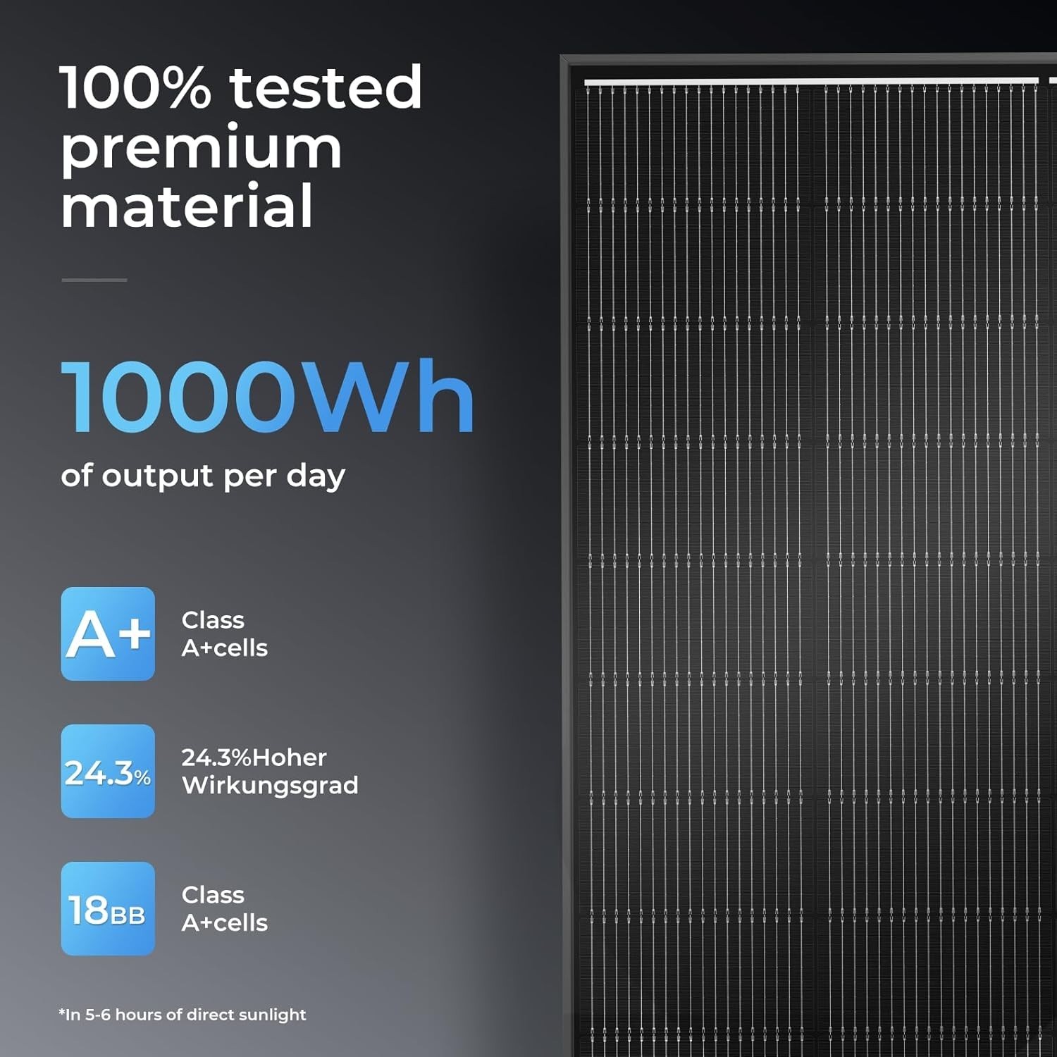200W 400W 800W 1000W Watt Mono Solar Panel 12V Off-Grid Battery Charger RV Home