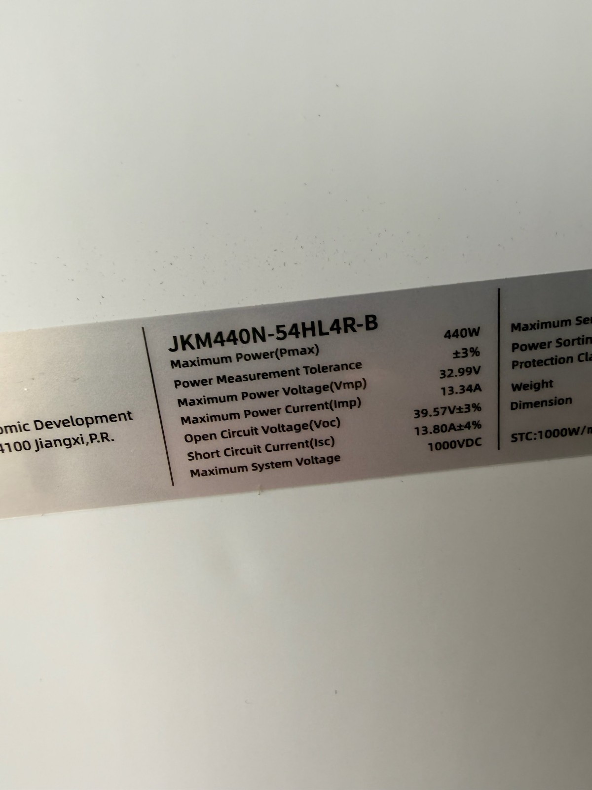 440W JINKO JKM440N-54HL4R-B N-Type NEW Solar Modules, solar panels