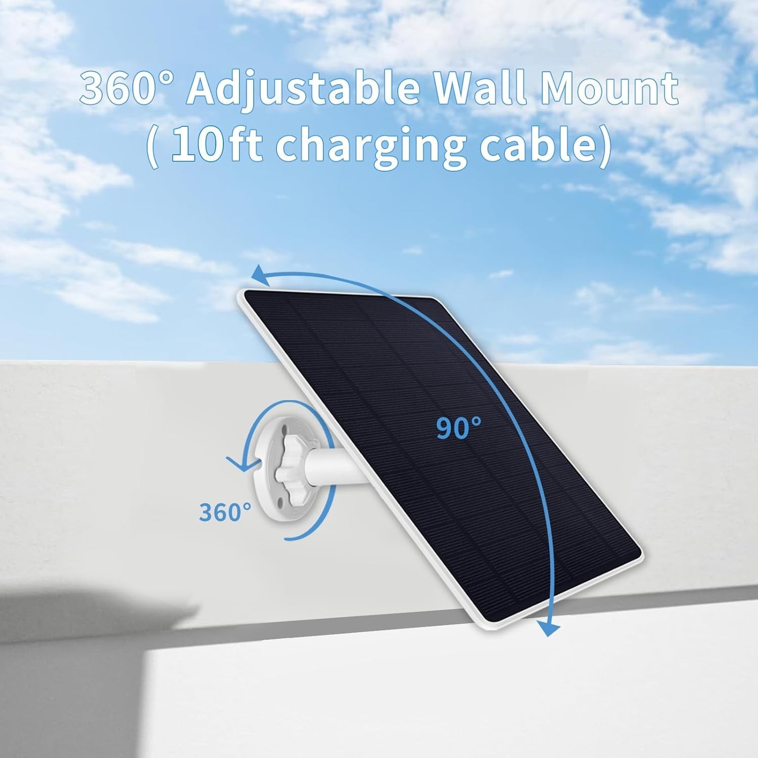 Solar Panel Charger for Arlo Essential 2K Outdoor(2nd Gen)/Essential XL 1/2Pack