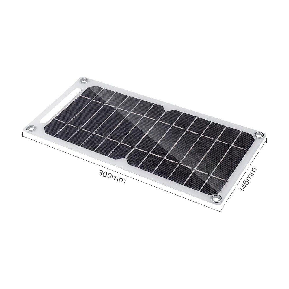 Cell Phone Solar Charger Panel Emergency Backup USB 5V Home Camping Hiking