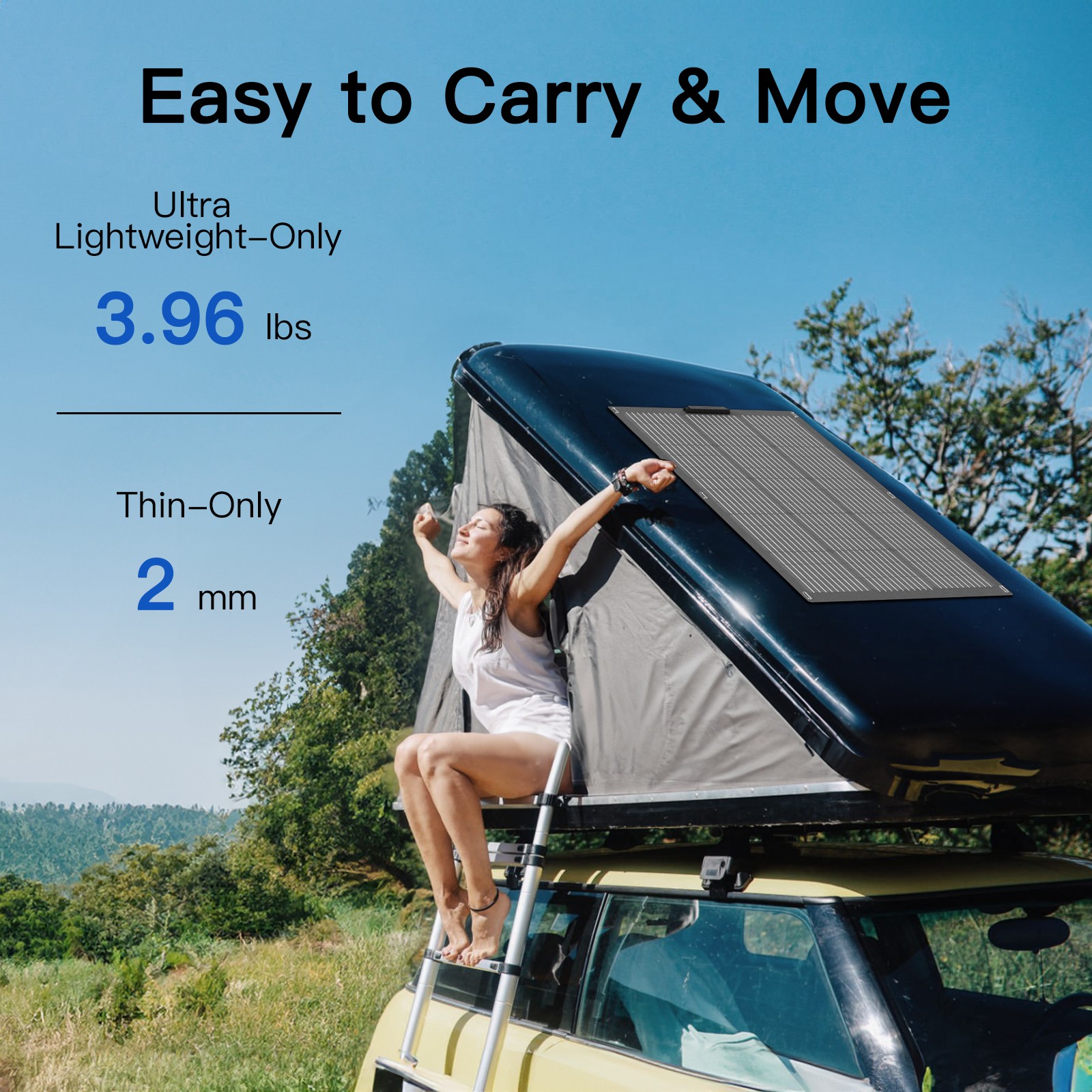 MHPOWOS Flexible Solar Panel 100W 24V Ultra Thin Lightweight for RV Camper Van