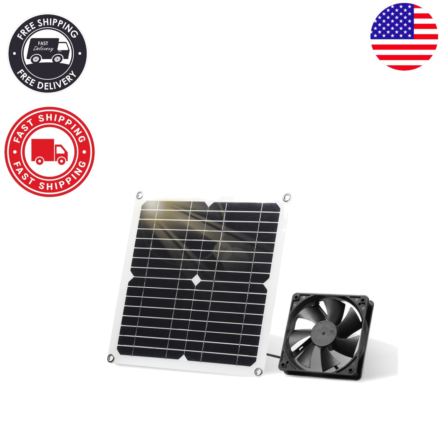 Durable 12W Monocrystalline Solar Panel Fan for Air Circulation in Small Spaces