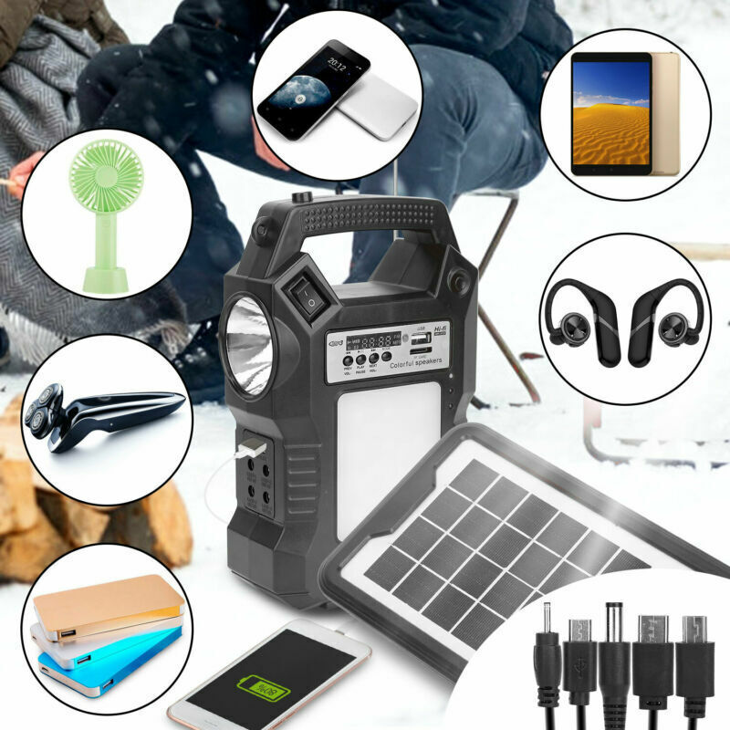 Emergency Power Station Solar Generator Panel Power Bank Outlet Camping Portable
