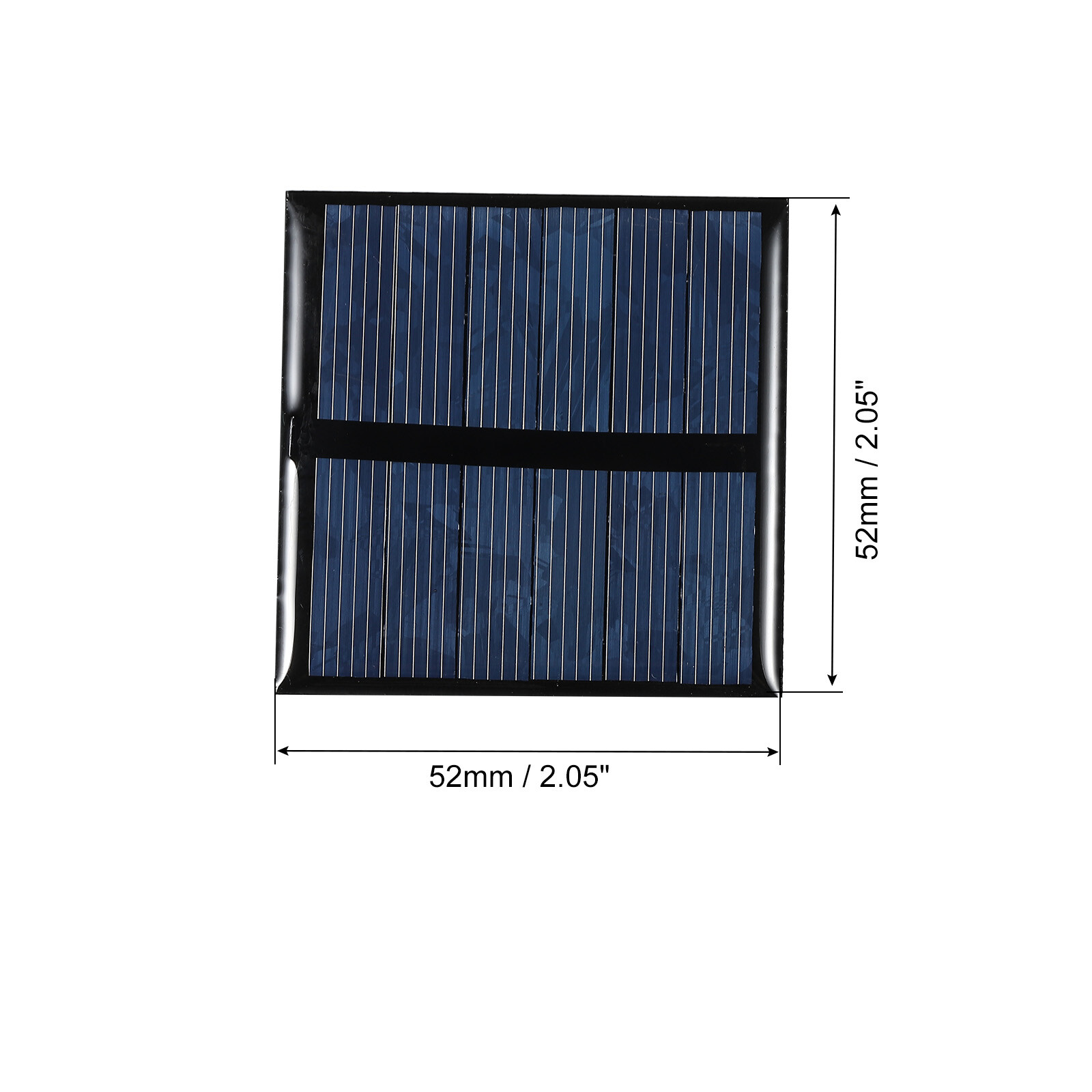Mini Solar Panel Cell 3V 125mA 0.375W 52mm x 52mm for DIY Project Pack of 5