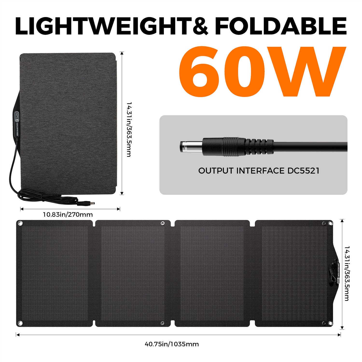 Flashfish Portable Power Station Kit 200W Solar Generator+60W Fold Solar Panel
