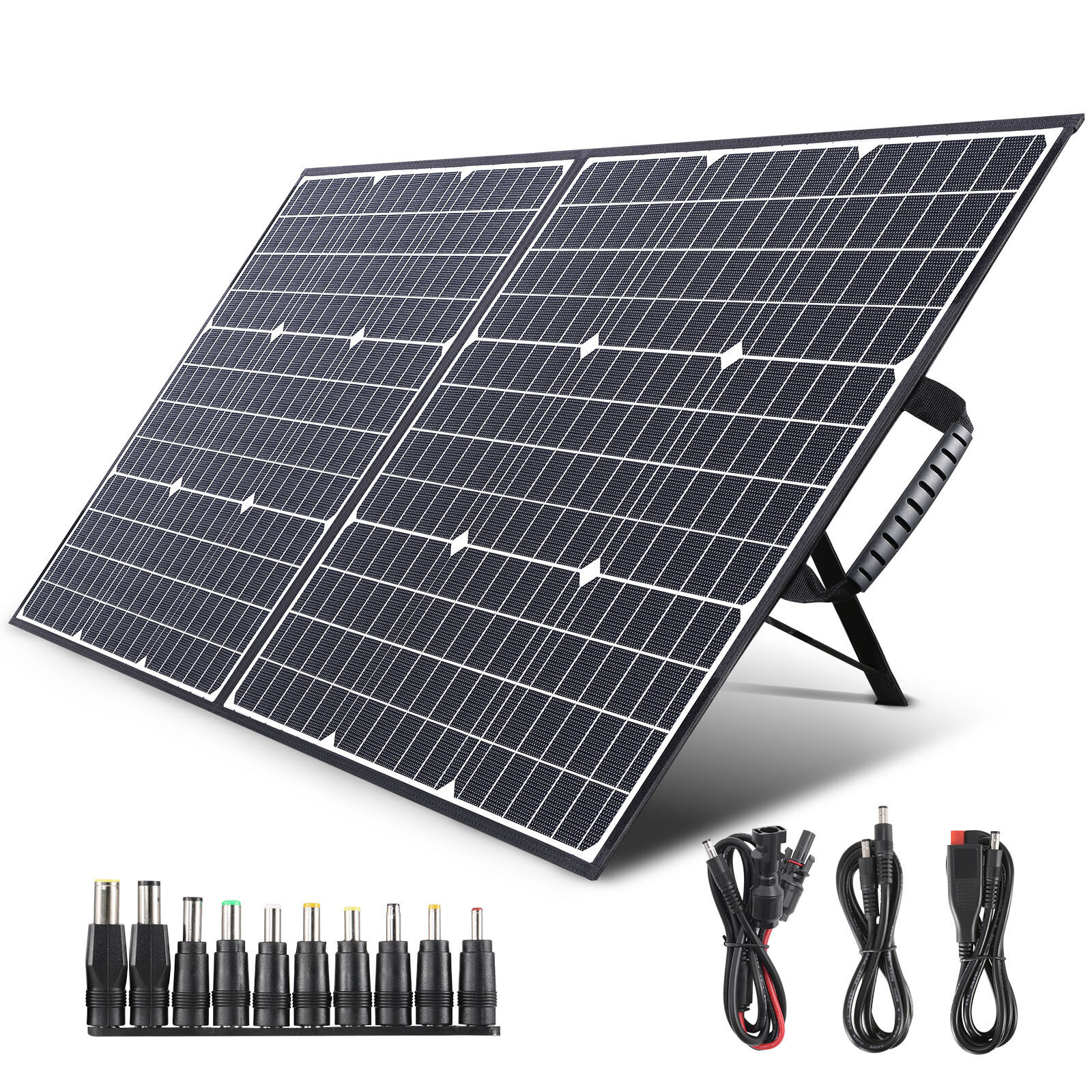 166- 518Wh Solar Generator Portable Power Station with 100W Foldable Solar Panel