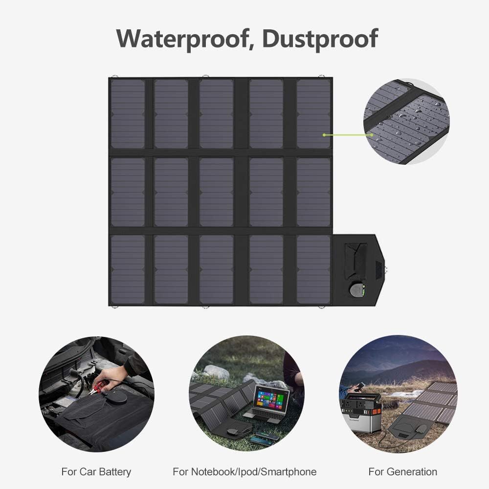 ALLPOWERS 100W Solar Panel Foldable Portable Solar Panel Kit for Laptop, Camping
