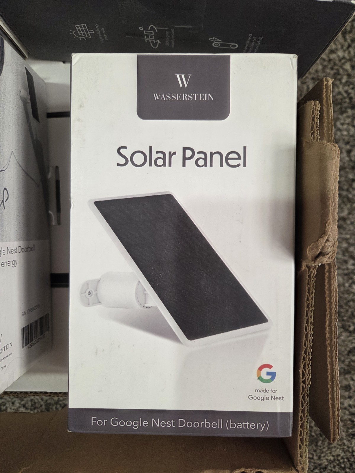 Wasserstein Solar Panel For Google Nest Doorbell (Battery) WHITE