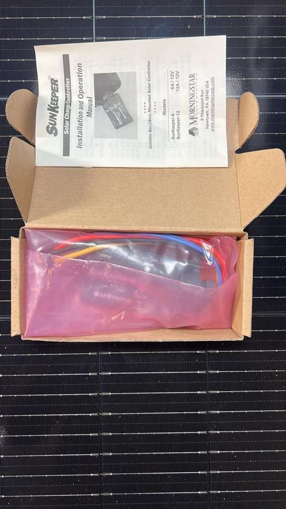 Morningstar SunKeeper SK‑12 12A 12V PWM Charge Controller – Outdoor Panel‑Mount