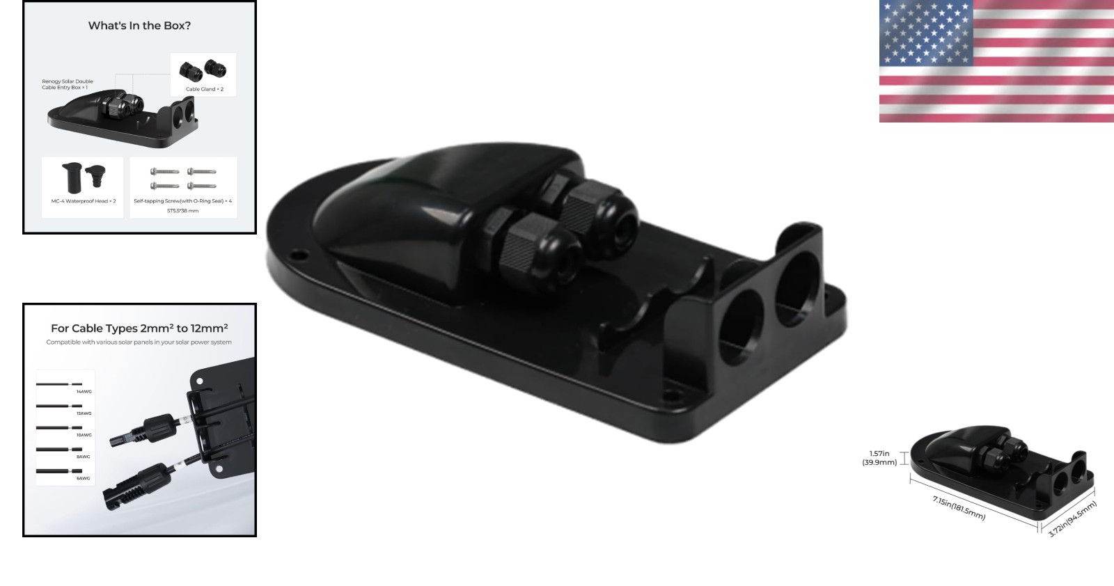 UV-Resistant ABS Cable Gland for Solar Panels